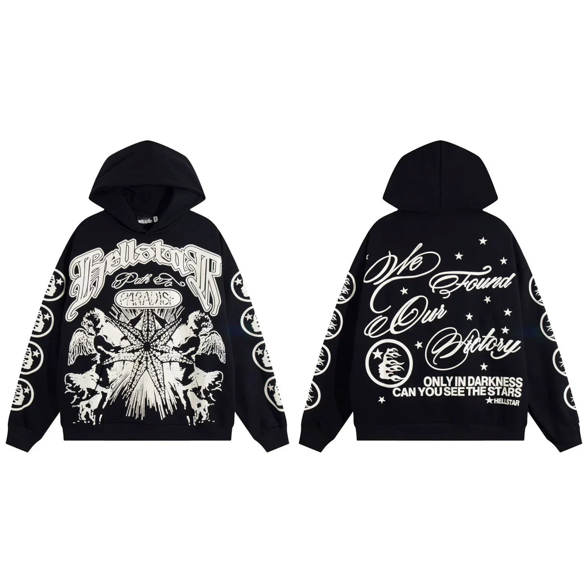 Hellstar "We Found Our Victory" Graphic Black Hoodie