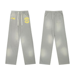 Hellstar "No Guts No Glory" Logo Drawstring Sweatpants grey