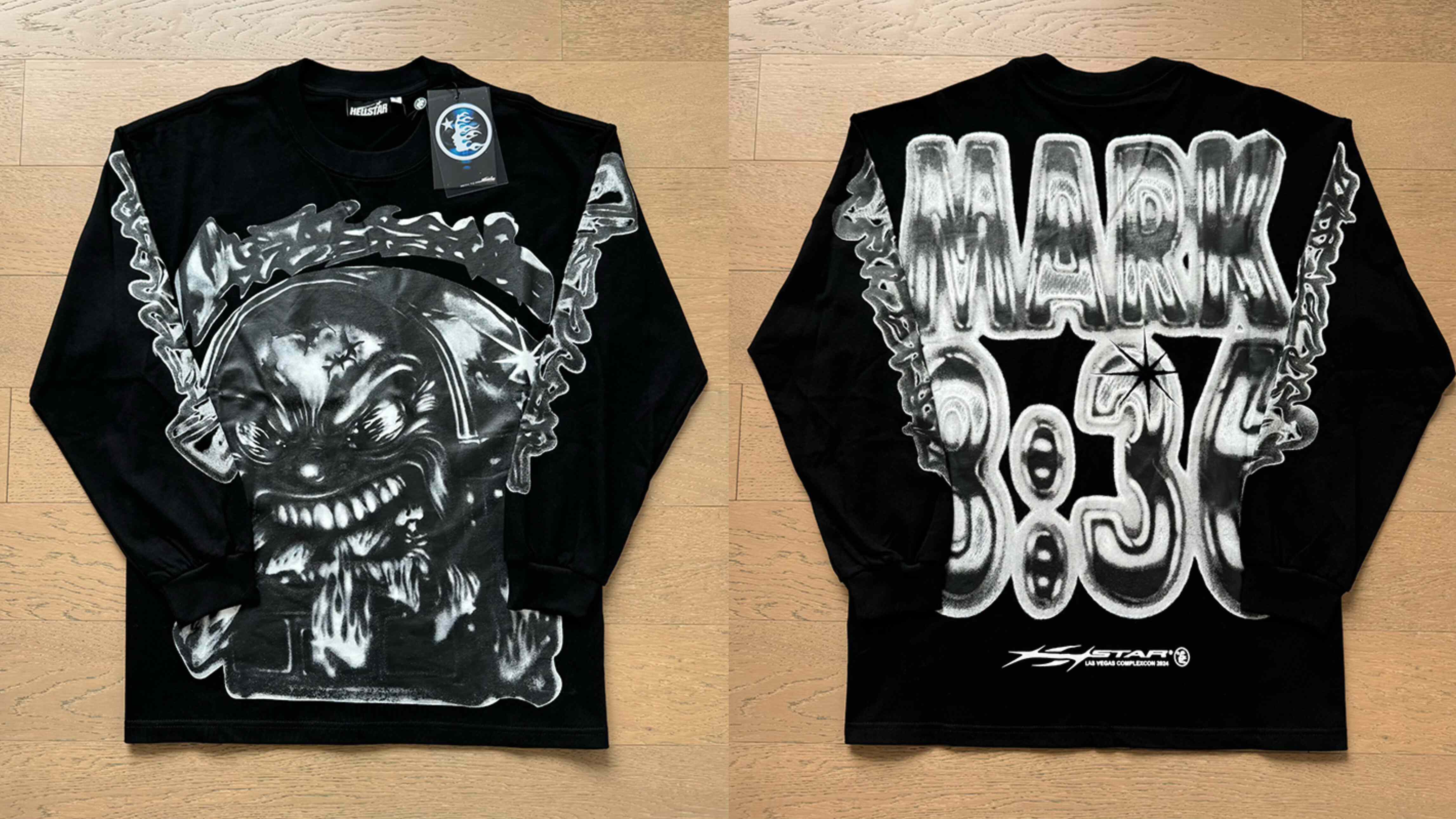 Hellstar "Marc 3:3" Graphic Long Sleeve Tee - Black