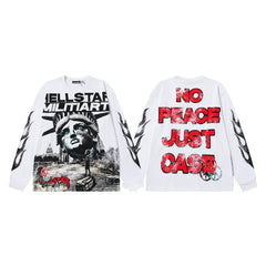 Hellstar Militiart Statue of Liberty Long Sleeve Tee - White