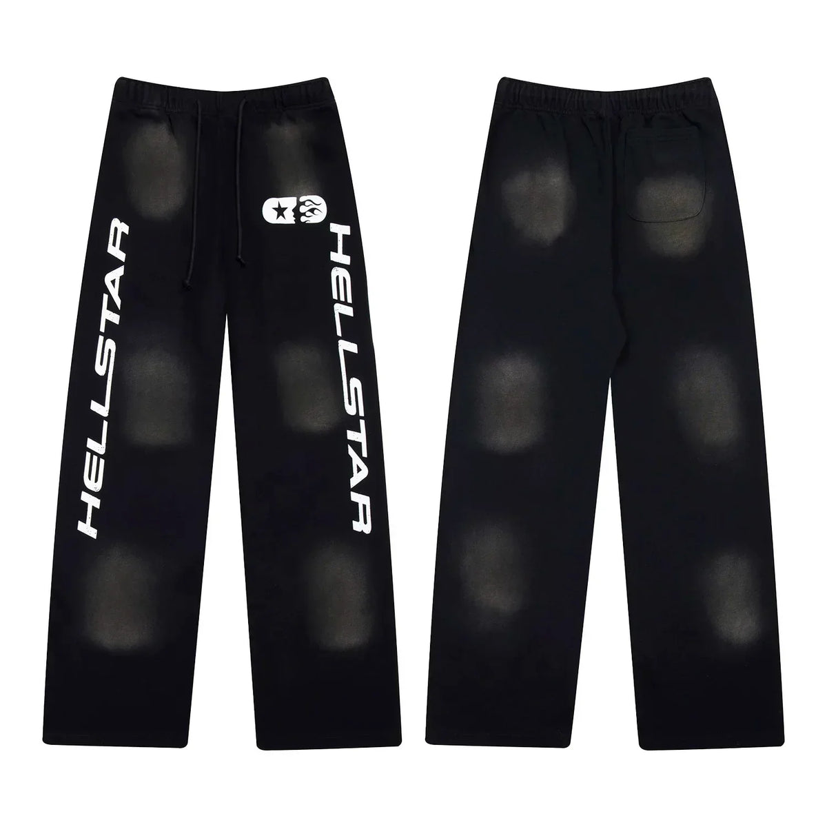 Hellstar Logo Fade Drawstring Sweatpants black