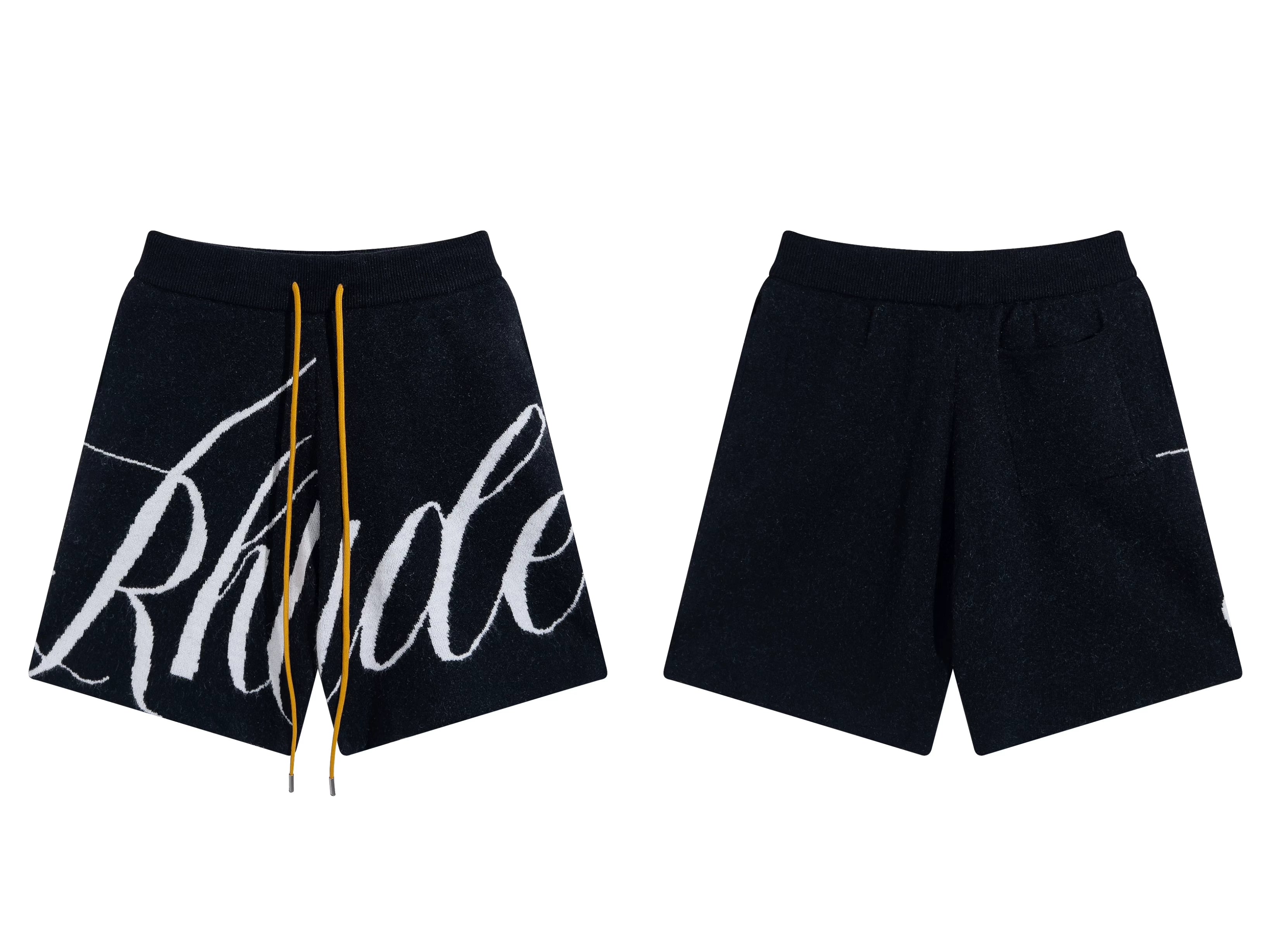 RHUDE Marlboro shorts, trendy high street sports and casual loose beach pants, kanye cropped pants for men and women (87)