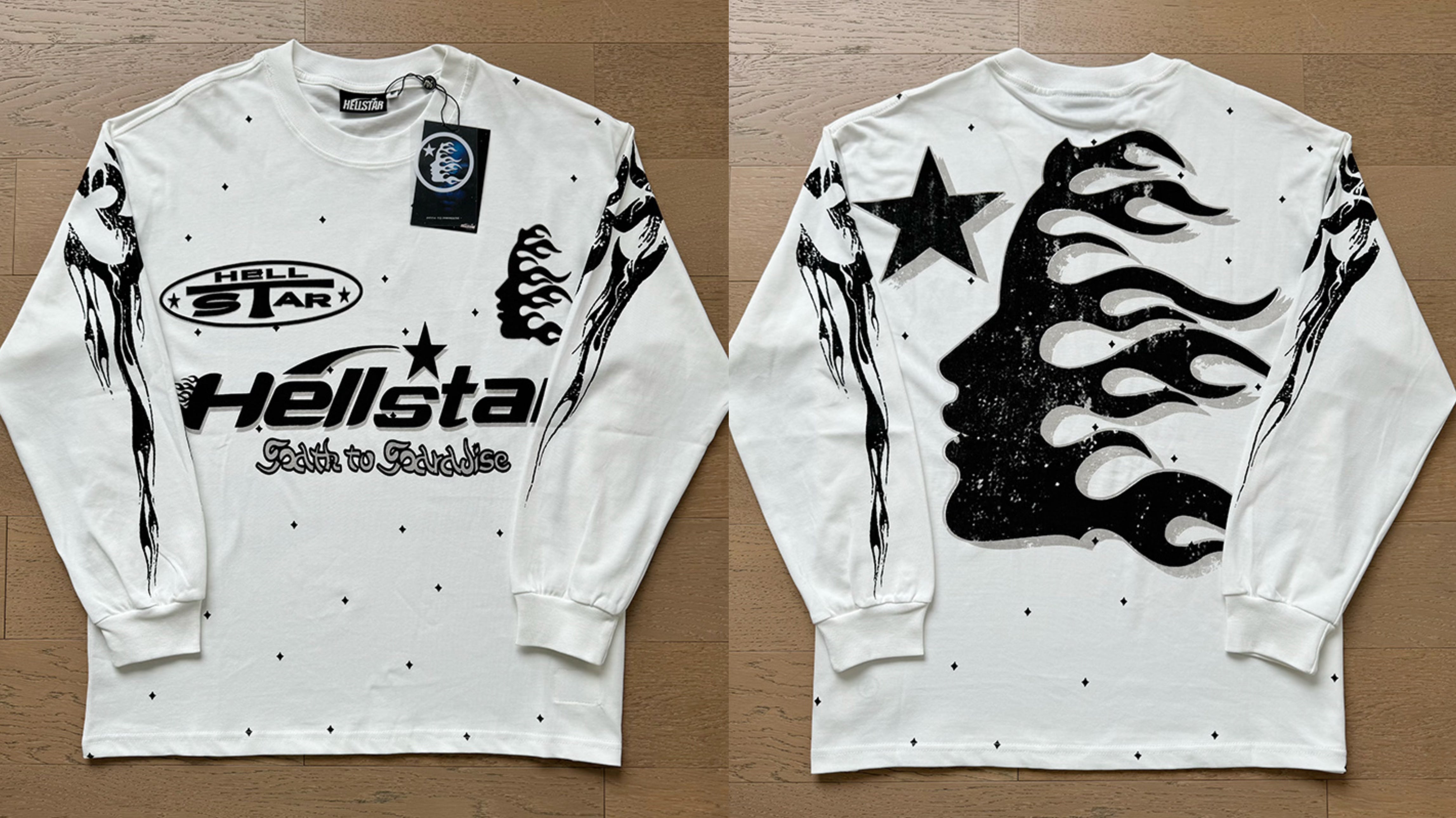 Hellstar Graphic Long Sleeve T-Shirt - White