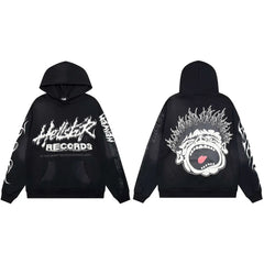 Hellstar Records Screaming Face Graphic Hoodie black