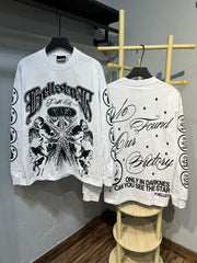 Hellstar Victory Graphic Long Sleeve Tee - White
