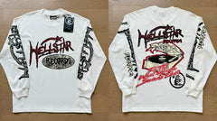 Hellstar Records Graphic Long Sleeve Tee - White