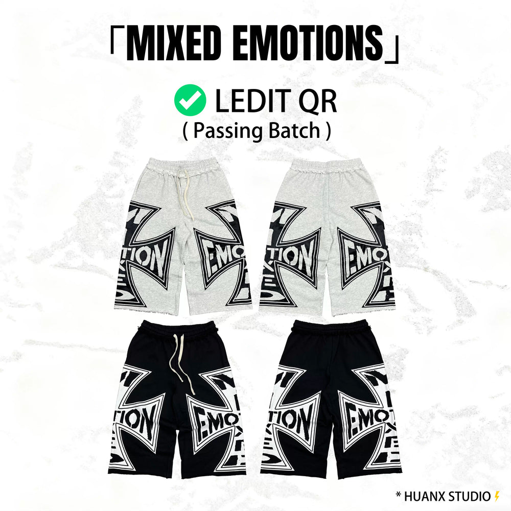 Mixed Emotions “Classic” 3/4 Shorts「十字架字母七分裤」