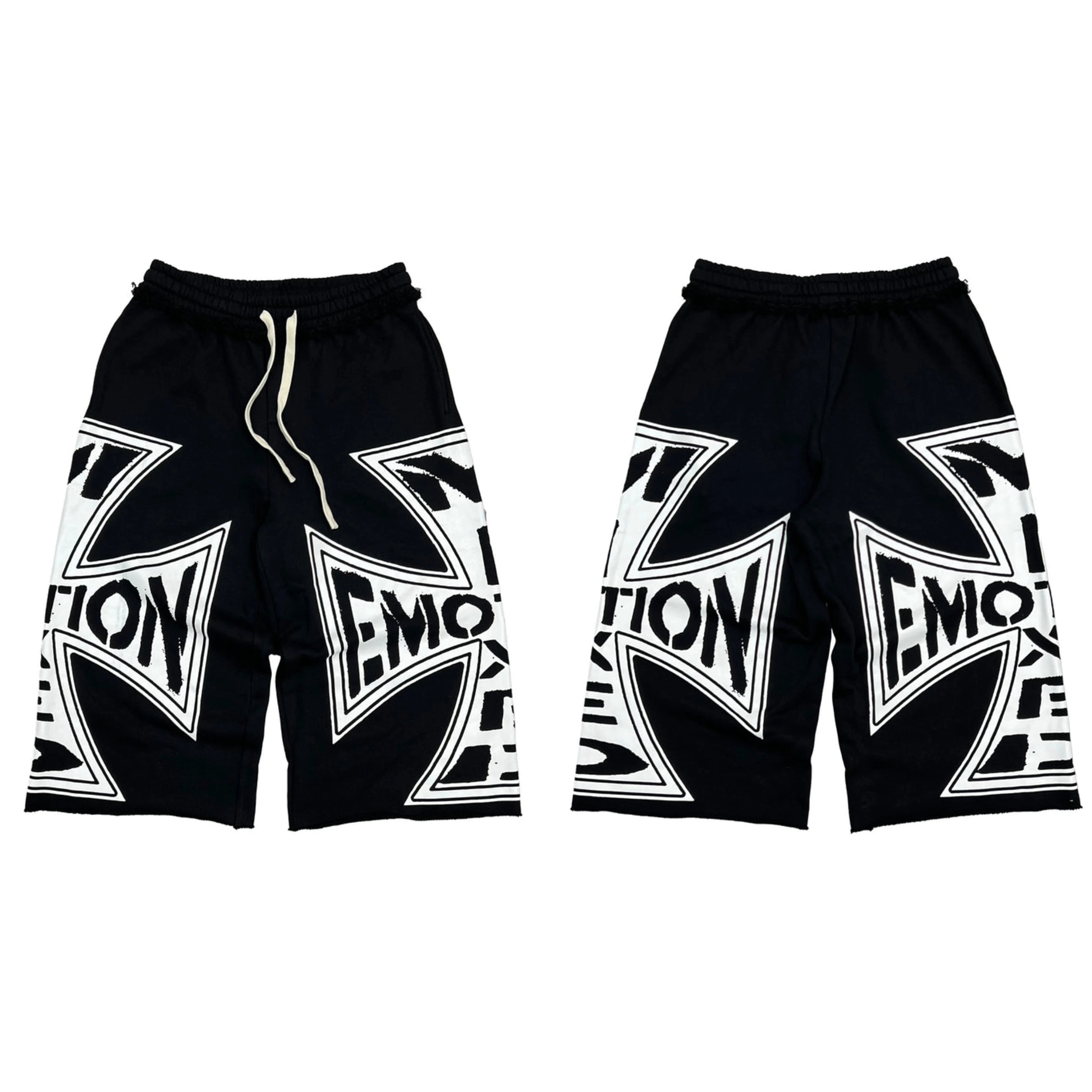 Mixed Emotions “Classic” 3/4 Shorts「十字架字母七分裤」