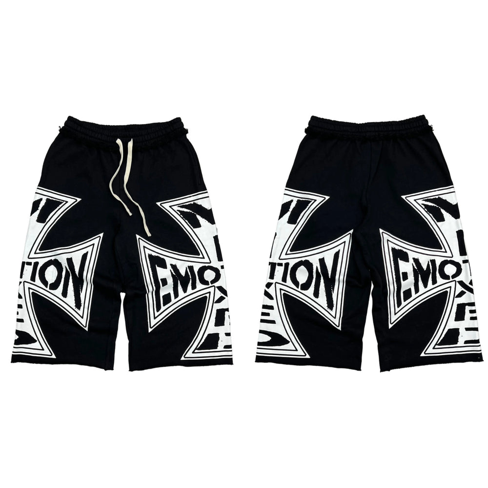 Mixed Emotions “Classic” 3/4 Shorts「十字架字母七分裤」