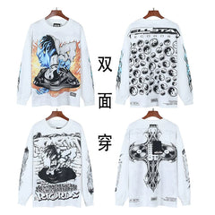 Hellstar Reversible Graphic Long Sleeve Tee - White