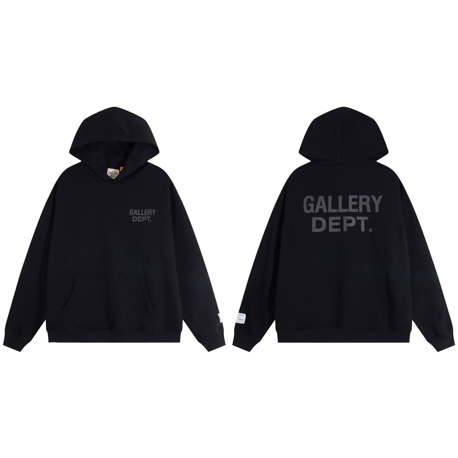 Gallery Dept. Tonal Logo Pullover Hoodie – Black