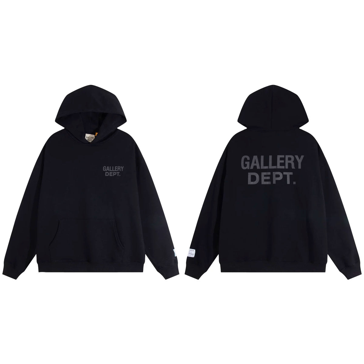 Gallery Dept. Tonal Logo Pullover Hoodie – Black