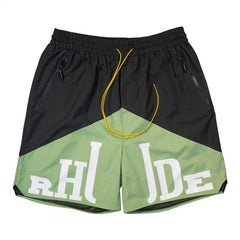 RHUDE Marlboro shorts, trendy high street sports and casual loose beach pants, kanye cropped pants for men and women (91)