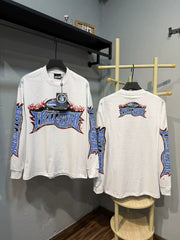 Hellstar Classic Logo Long Sleeve Tee - White