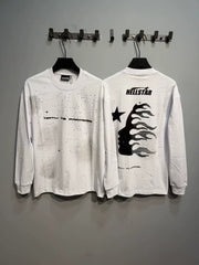 Hellstar "Death to Traitors" Vintage Long Sleeve Tee - White