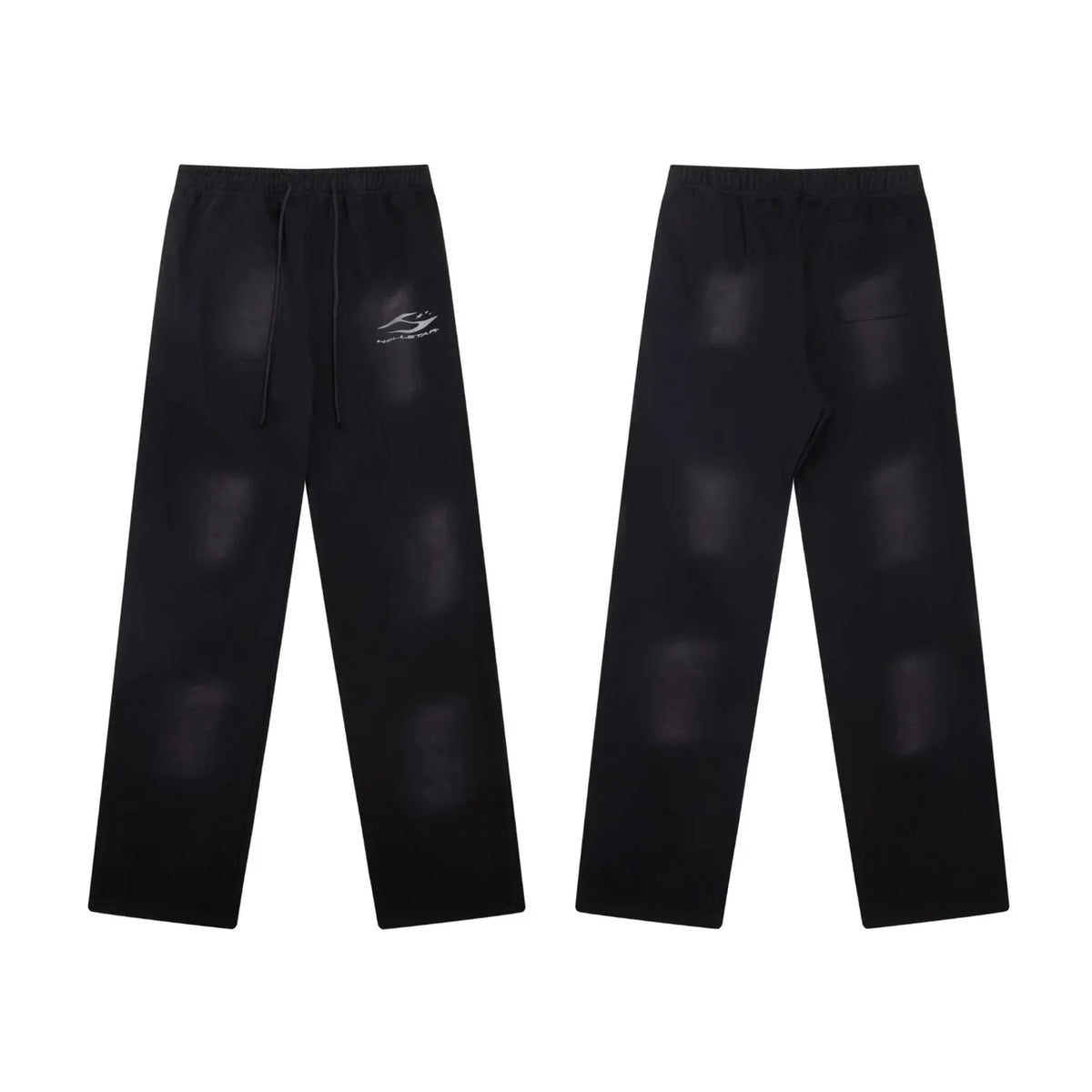 Hellstar Minimalist Logo Washed Black Sweatpants