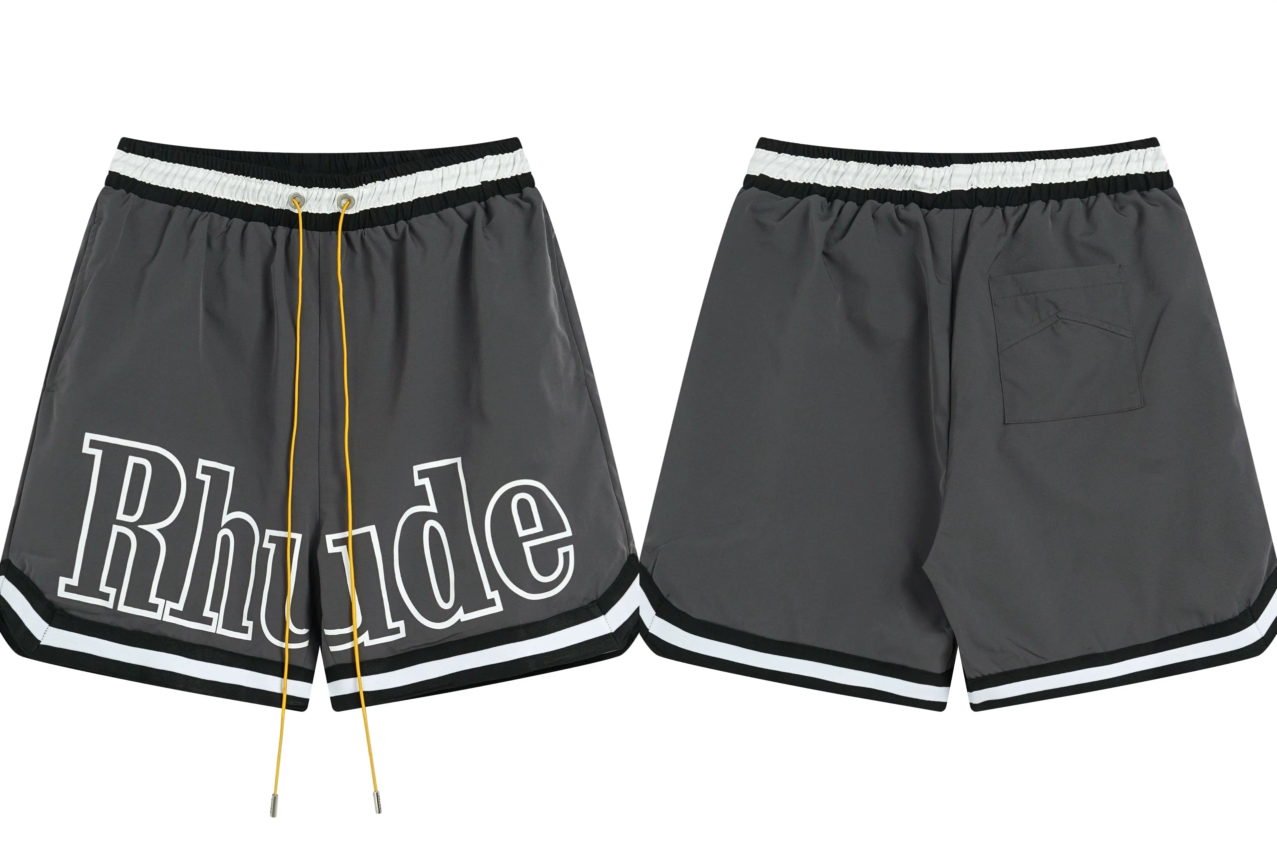 RHUDE Marlboro shorts, trendy high street sports and casual loose beach pants, kanye cropped pants for men and women (99)