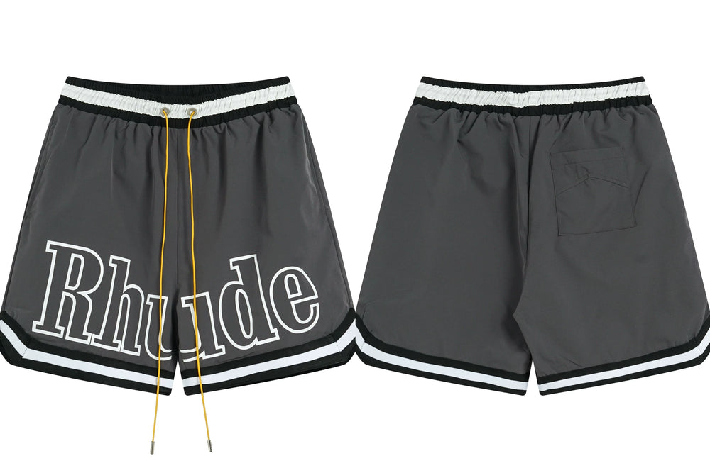 RHUDE Marlboro shorts, trendy high street sports and casual loose beach pants, kanye cropped pants for men and women (99)