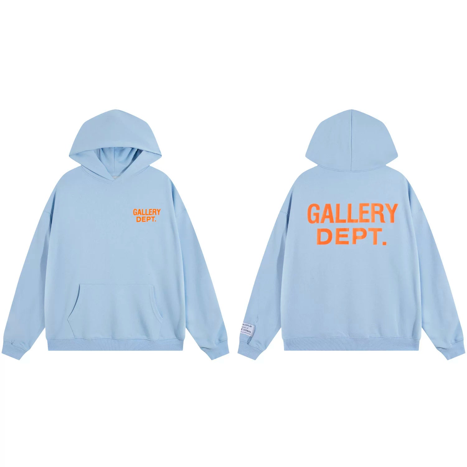 Gallery Dept. Front & Back Logo Pullover Hoodie – Light Blue