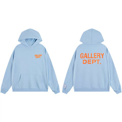 Gallery Dept. Front & Back Logo Pullover Hoodie – Light Blue