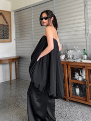 Fashion Dress欧美女士连衣裙不规则吊里露肩花苞短裙夏季度假