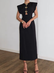 Fashion Dress欧美女士连衣裙时尚镂空收腰优雅修身长裙度假