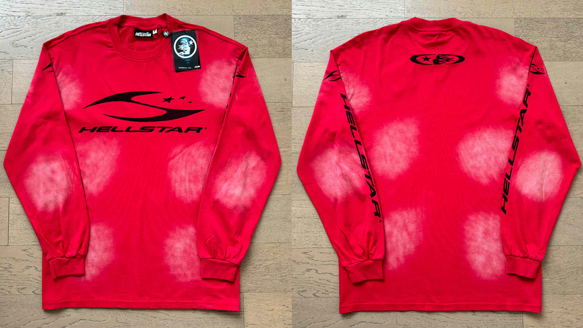 Hellstar Minimalist Logo Vintage Long Sleeve Tee - Red