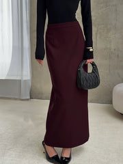Elegant Skirt欧美女士半身裙高腰修身长裙简约优雅