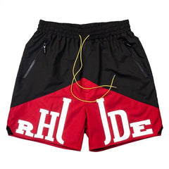 RHUDE Marlboro shorts, trendy high street sports and casual loose beach pants, kanye cropped pants for men and women (93)