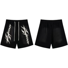 Hellstar Spiked Star Logo Black Shorts