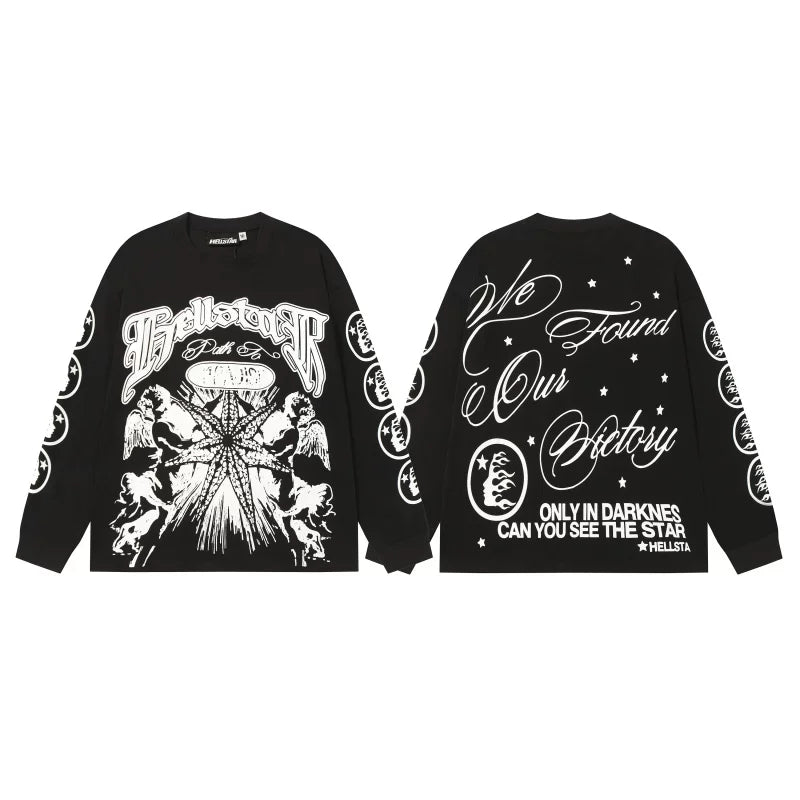 Hellstar Victory Graphic Long Sleeve Tee - Black