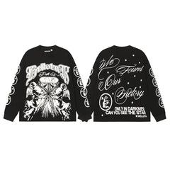 Hellstar Victory Graphic Long Sleeve Tee - Black