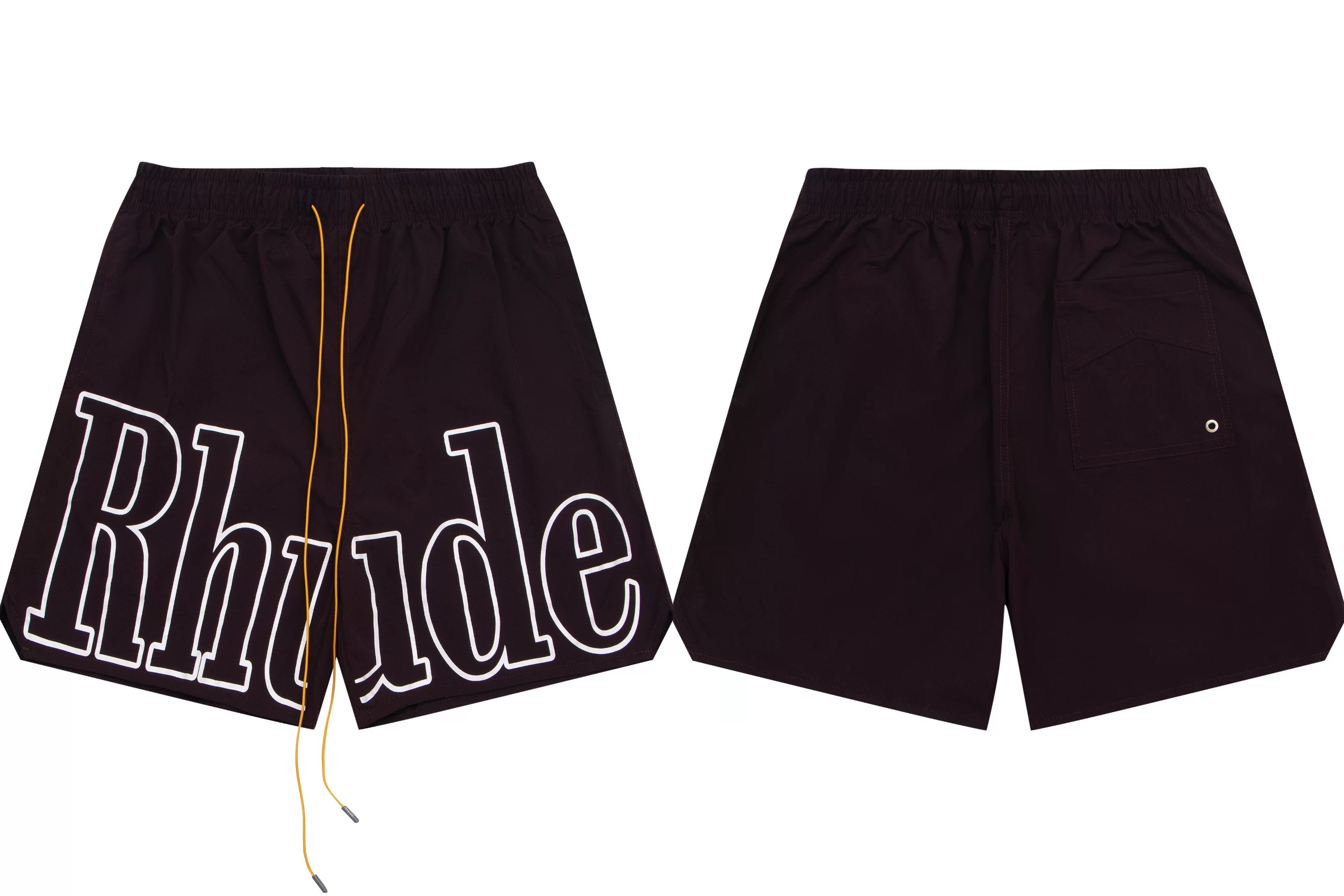 RHUDE Marlboro shorts, trendy high street sports and casual loose beach pants, kanye cropped pants for men and women (63)