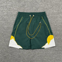 RHUDE Marlboro shorts, trendy high street sports and casual loose beach pants, kanye cropped pants for men and women (69)