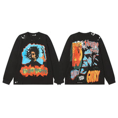 Hellstar Records Glory Graphic Long Sleeve Tee - Black