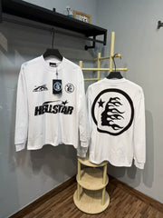 Hellstar Circle Graphic Long Sleeve Tee - White