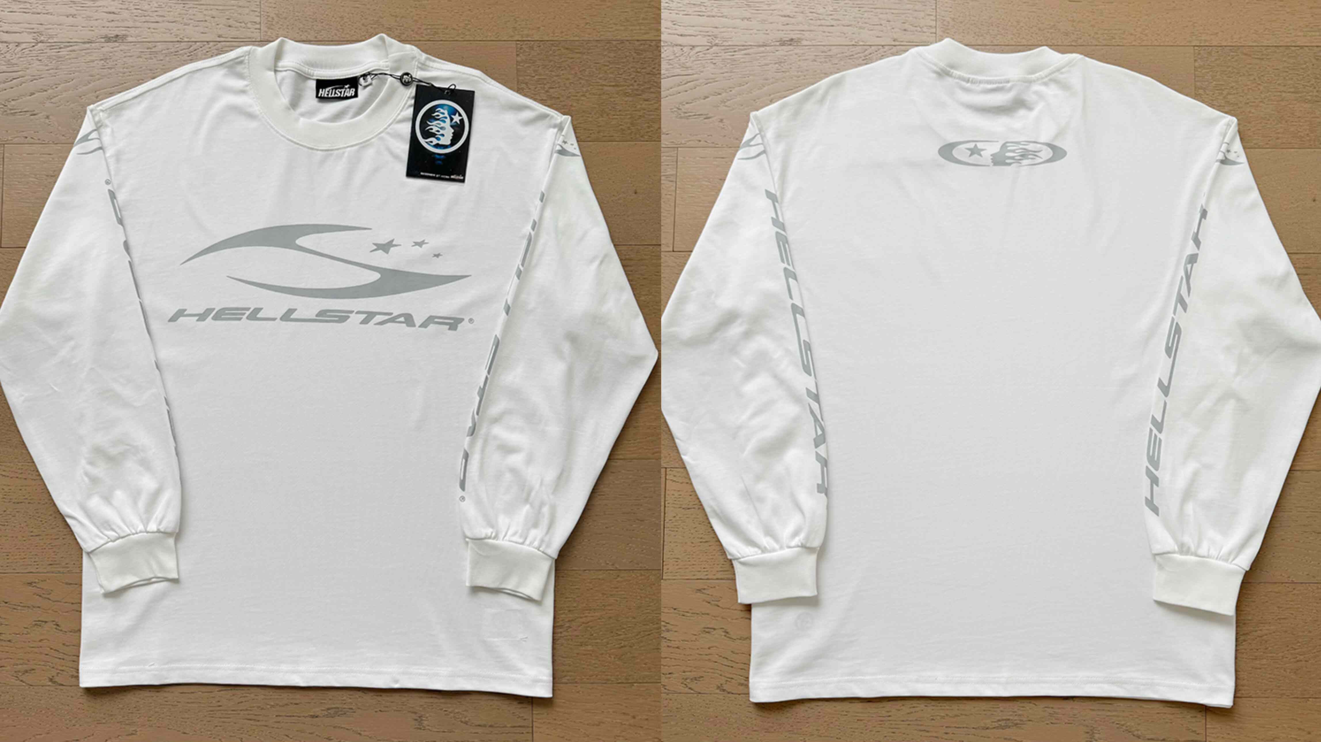 Hellstar Minimalist Logo Long Sleeve Tee - White
