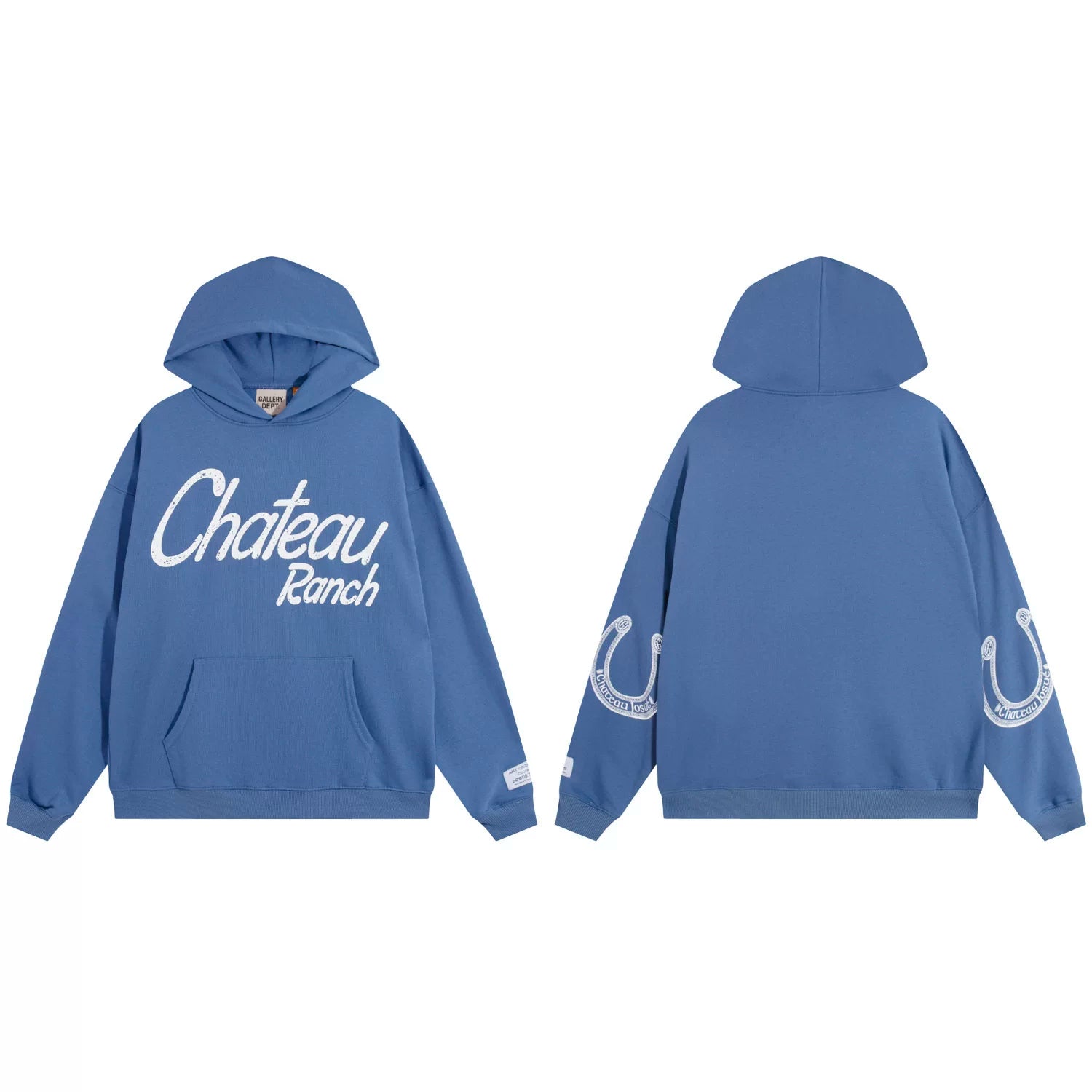 Gallery Dept. Chateau Ranch Script Print Hoodie in Blue