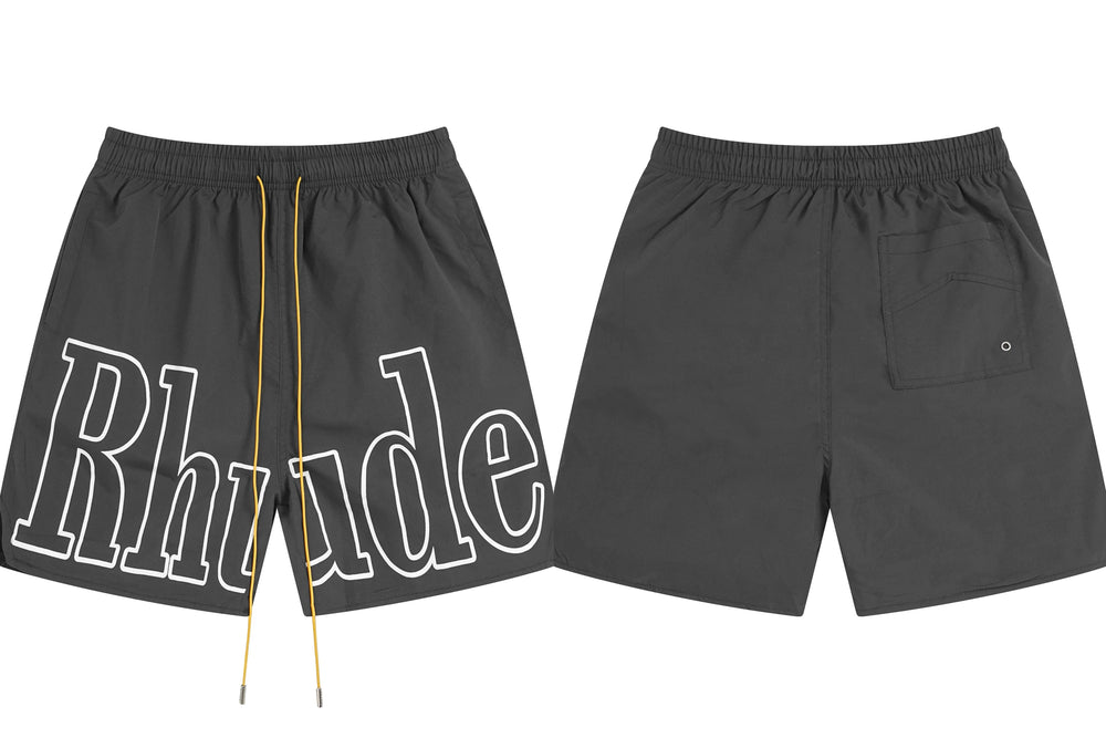 RHUDE Marlboro shorts, trendy high street sports and casual loose beach pants, kanye cropped pants for men and women (95)