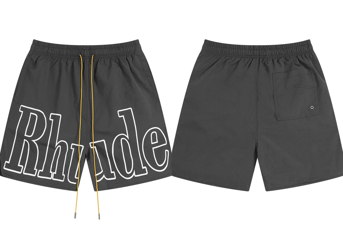 RHUDE Marlboro shorts, trendy high street sports and casual loose beach pants, kanye cropped pants for men and women (95)