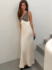 Lace Dress欧美女士连衣裙性感蕾丝拼接吊带修身长裙优雅裙子