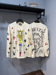 Hellstar "Down the Path of Paradise" Graphic Long Sleeve Tee - Off-White