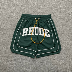 RHUDE Marlboro shorts, trendy high street sports and casual loose beach pants, kanye cropped pants for men and women (56)