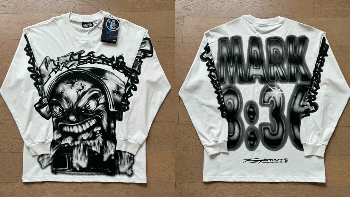 Hellstar "Marc 3:3" Graphic Long Sleeve Tee - White