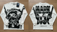 Hellstar "Marc 3:3" Graphic Long Sleeve Tee - White
