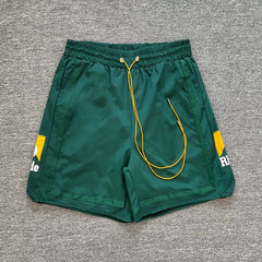 RHUDE Marlboro shorts, trendy high street sports and casual loose beach pants, kanye cropped pants for men and women (59)