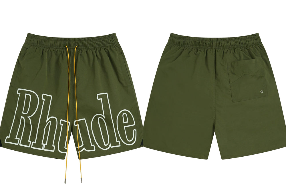 RHUDE Marlboro shorts, trendy high street sports and casual loose beach pants, kanye cropped pants for men and women (94)