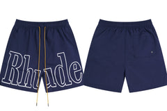 RHUDE Marlboro shorts, trendy high street sports and casual loose beach pants, kanye cropped pants for men and women (96)