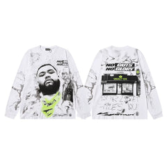 Hellstar No Guts No Glory Graphic Long Sleeve Tee - White
