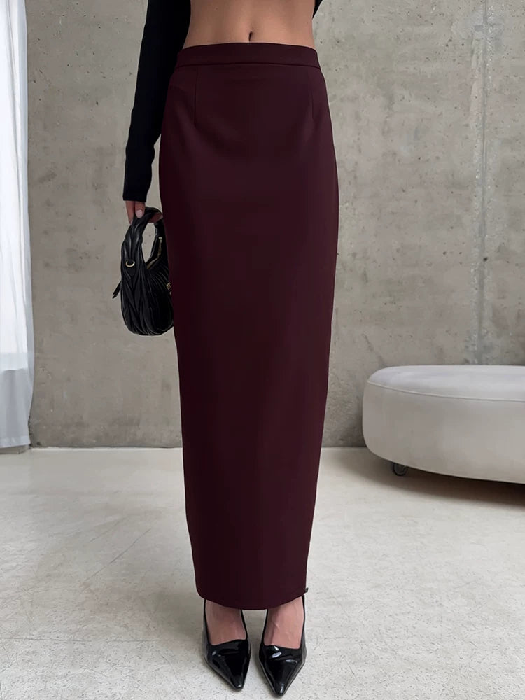Elegant Skirt欧美女士半身裙高腰修身长裙简约优雅